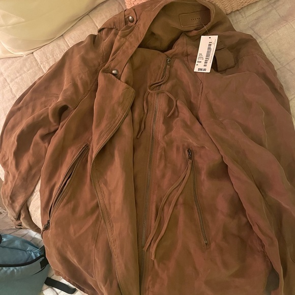 SOUTH MOON UNDER 
Taupe zip up jacket - Picture 1 of 3